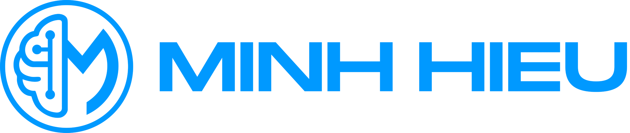 Logo Minh Hiếu AI đầy đủ – bao gồm biểu tượng và tên Phạm Minh Hiếu