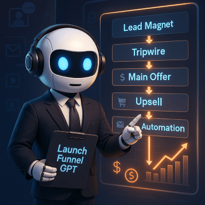 Trợ lý AI phễu bán hàng – xây dựng Launch Funnel tự động từ A–Z.